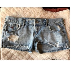 Hollister distressed denim shorts
